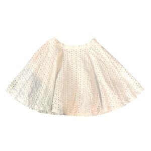 Polo Ralph Lauren Girls Eyelet Flare Skirt White 12 Lined Zipper Wedding Party